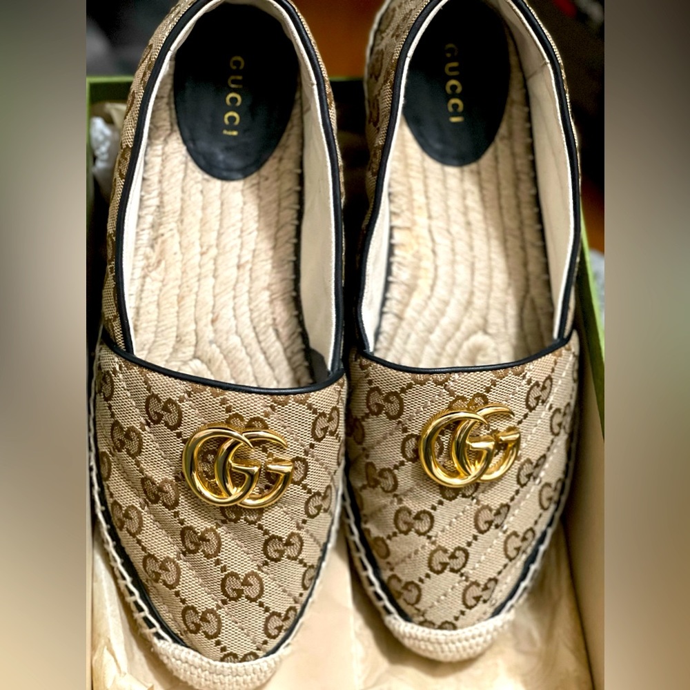 Gucci  women’s GG Matelasse Canvas Espadrille